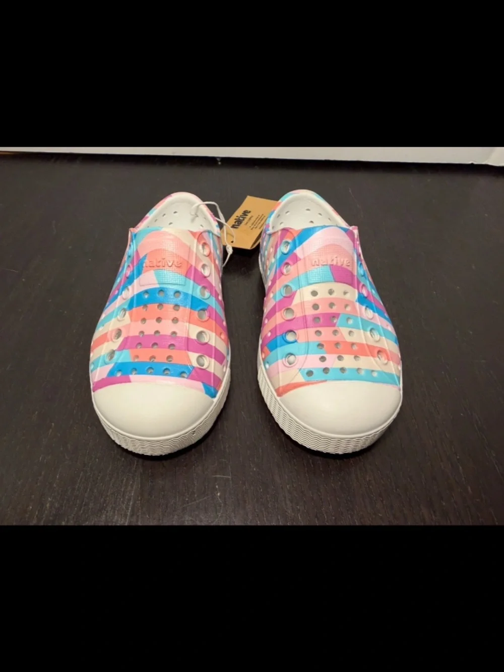 Native Jefferson Print Shoes Multicolor Pastel Stripe Little Kids/Toddler C7